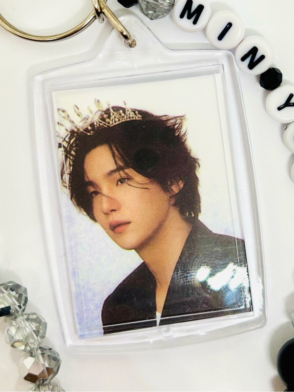 (3pcs) BTS SUGA MIN YOONGI PHOTO KEYCHAIN BRACELET PHOTO CARD BUNDLE - Picture 8 of 8